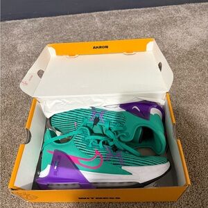 Nike Teal Athletic Shoes with Purple & Pink Accents